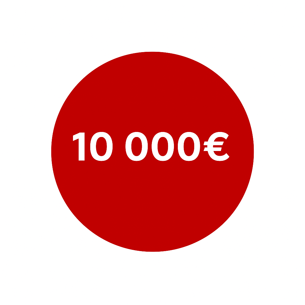 10000€ chiffre d'affaires potentiel  mensuel moyen 